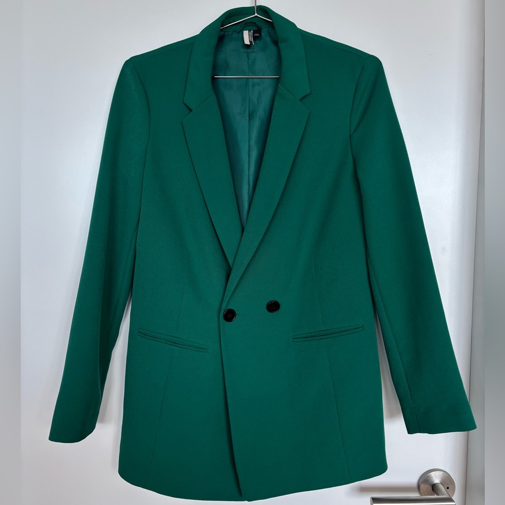 Topshop Green Blazer Jacket